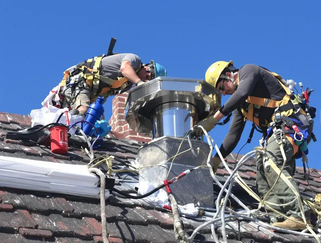 Protective chimney cap installed by Middletown Chimney Sweep in Middletown, CT