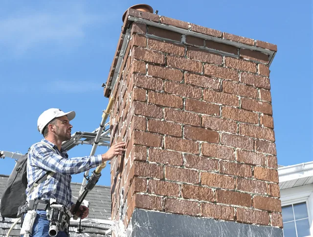 Brickwork for a chimney rebuild by Middletown Chimney Sweep in Middletown, CT
