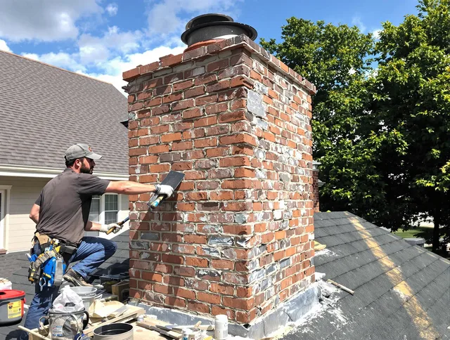 Completed chimney rebuild by Middletown Chimney Sweep in Middletown, CT