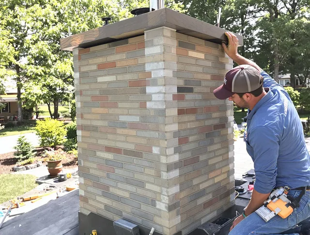 Middletown Chimney Sweep completing a modern chimney remodel in Middletown, CT