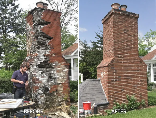 Middletown Chimney Sweep performing a full chimney restoration in Middletown, CT