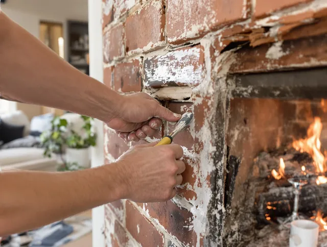 Routine fireplace repair by Middletown Chimney Sweep in Middletown, CT
