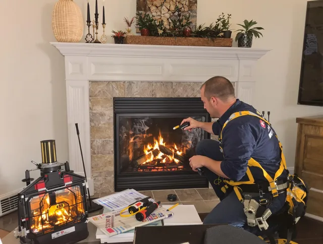 Safety-focused fireplace inspection by Middletown Chimney Sweep in Middletown, CT