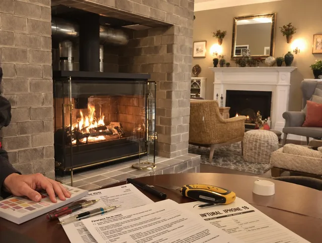 Middletown Chimney Sweep verifying fireplace safety measures in Middletown, CT