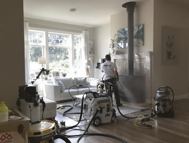 Soot removal service by Middletown Chimney Sweep for a fireplace in Middletown, CT